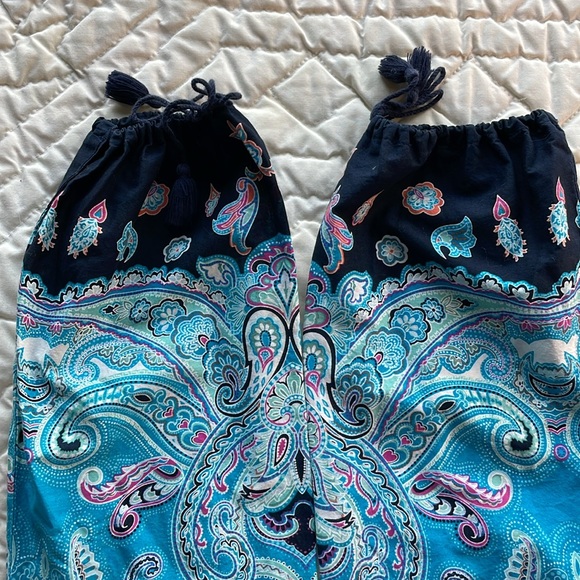 Boho Style, Shirt Size M Ann Taylor “Loft”, Blue  Paisley - Picture 9 of 9